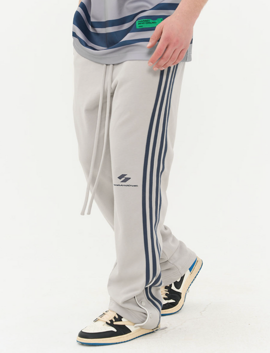Harsh and Cruel Striped Flared Sweatpants