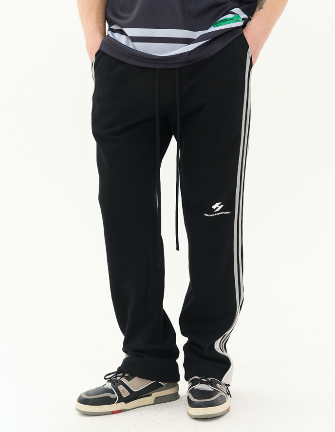 Harsh and Cruel Striped Flared Sweatpants