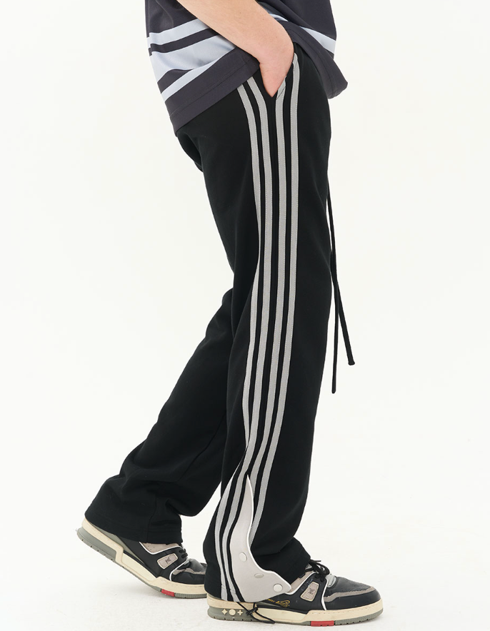 Harsh and Cruel Striped Flared Sweatpants