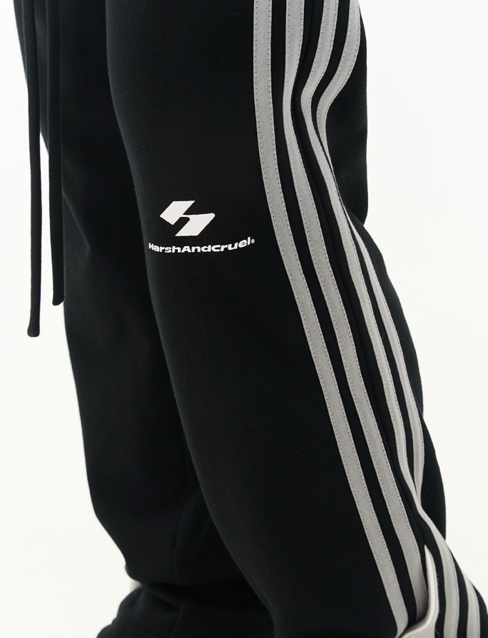 Harsh and Cruel Striped Flared Sweatpants