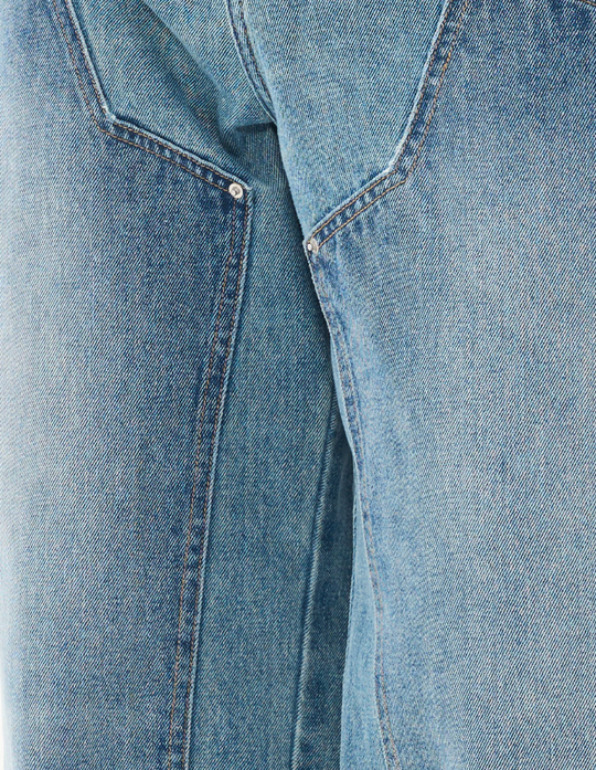 Harsh and Cruel Washed Loose Patched Trousers