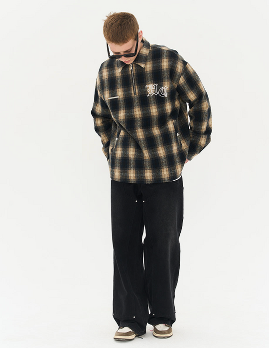 Harsh and Cruel Washed Loose Patched Trousers