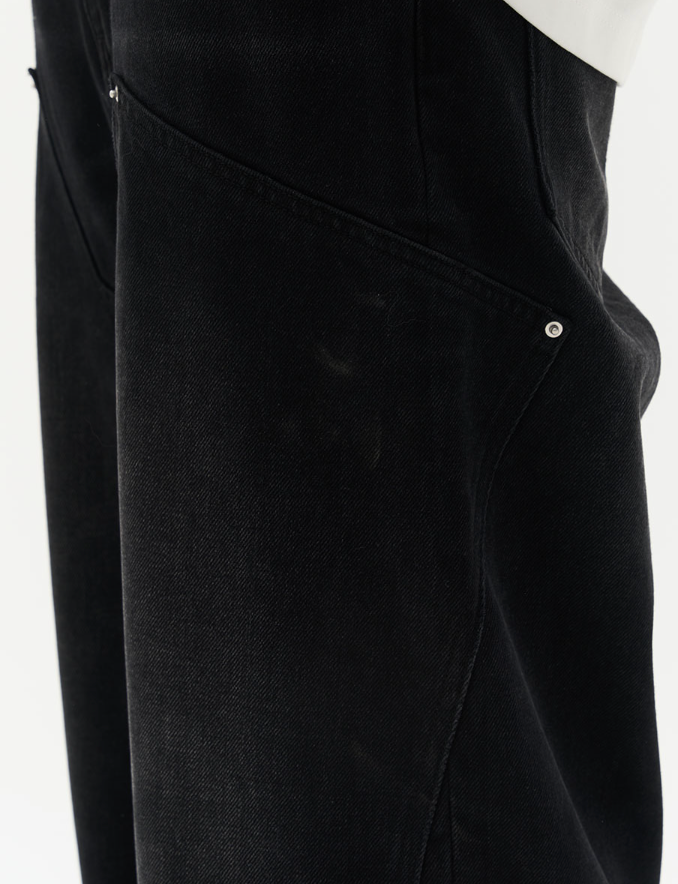 Harsh and Cruel Washed Loose Patched Trousers