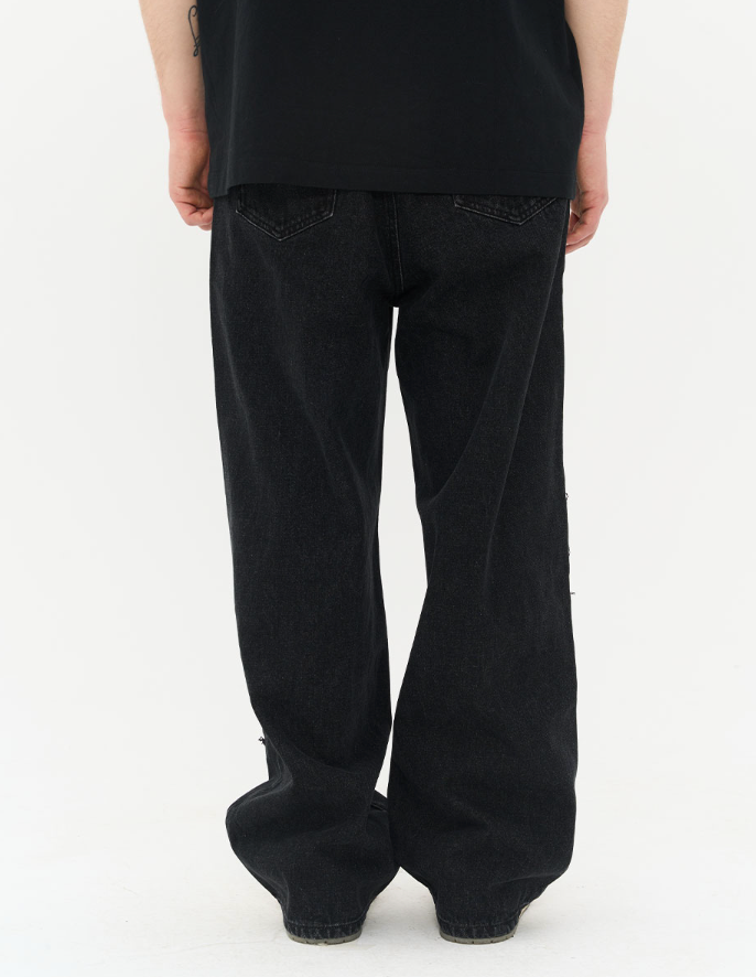 Harsh and Cruel Destroyed Washed Loose Trousers