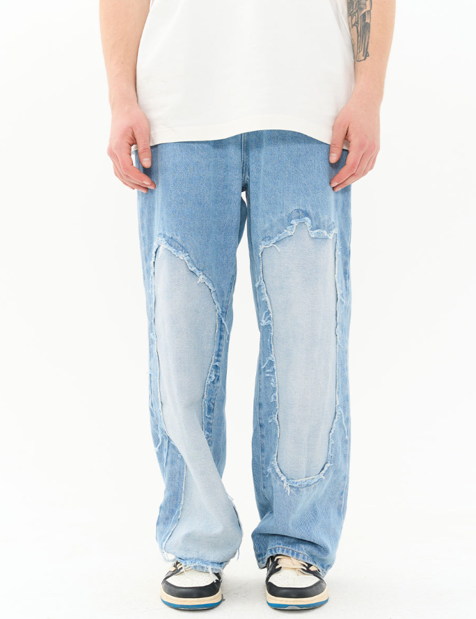 Harsh and Cruel Destroyed Washed Loose Trousers