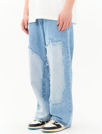 Harsh and Cruel Destroyed Washed Loose Trousers