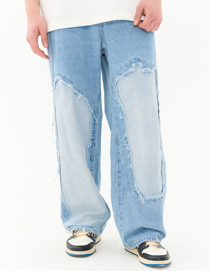 Harsh and Cruel Destroyed Washed Loose Trousers