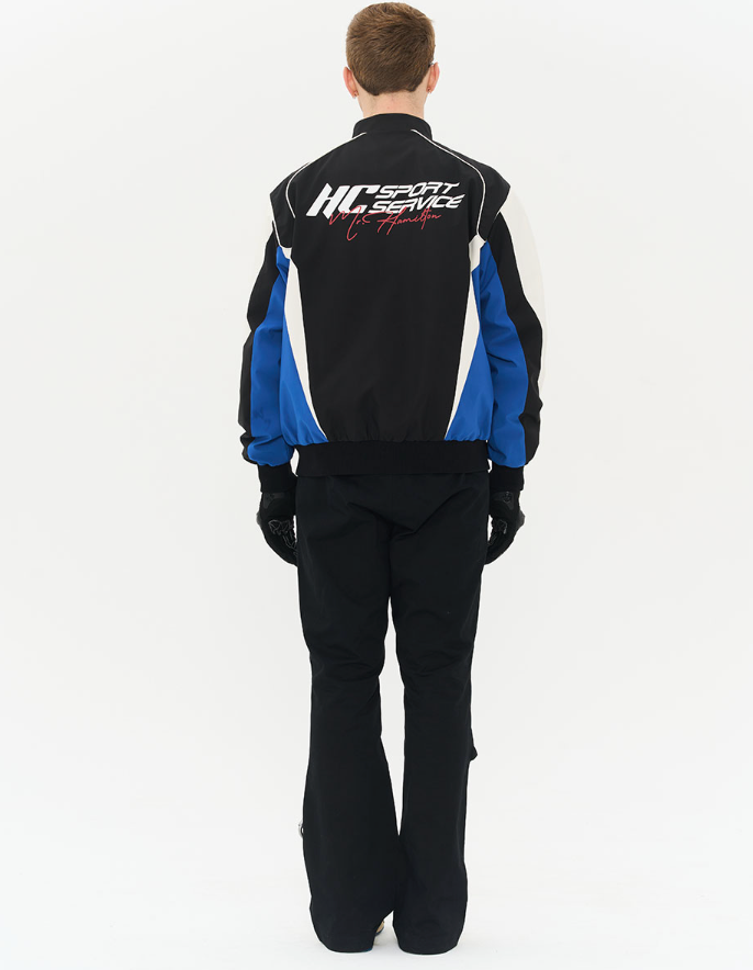 Harsh and Cruel Pleated Carabiner Flared Trousers