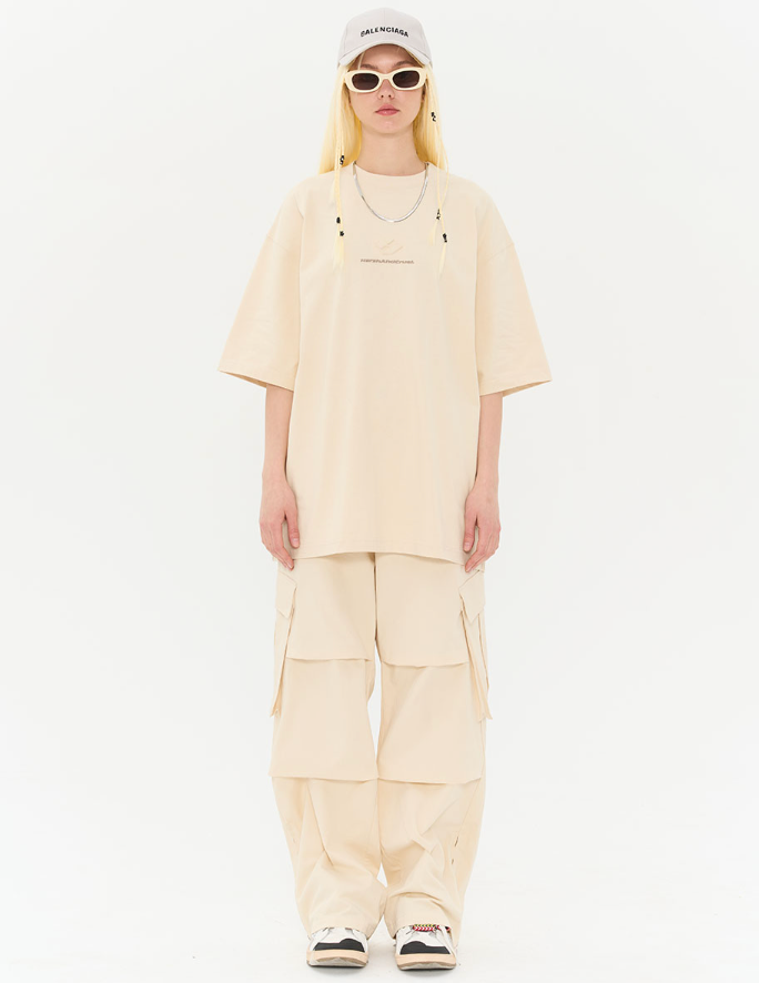 Harsh and Cruel Irregular Pleated Carabiner Loose Trousers