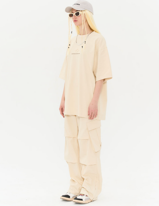 Harsh and Cruel Irregular Pleated Carabiner Loose Trousers