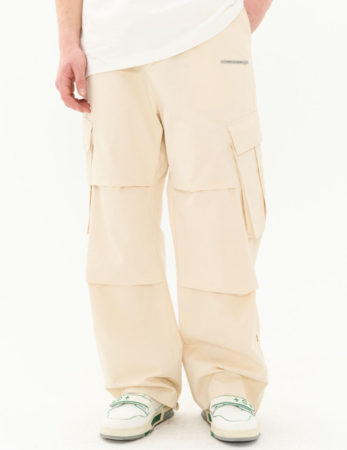 Harsh and Cruel Irregular Pleated Carabiner Loose Trousers