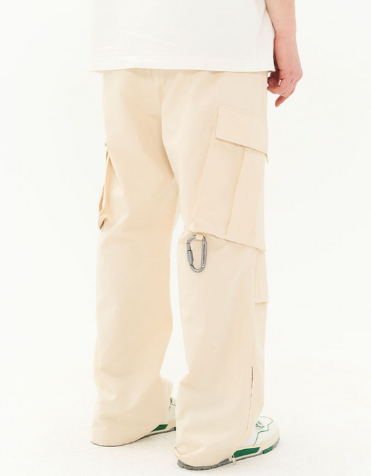 Harsh and Cruel Irregular Pleated Carabiner Loose Trousers