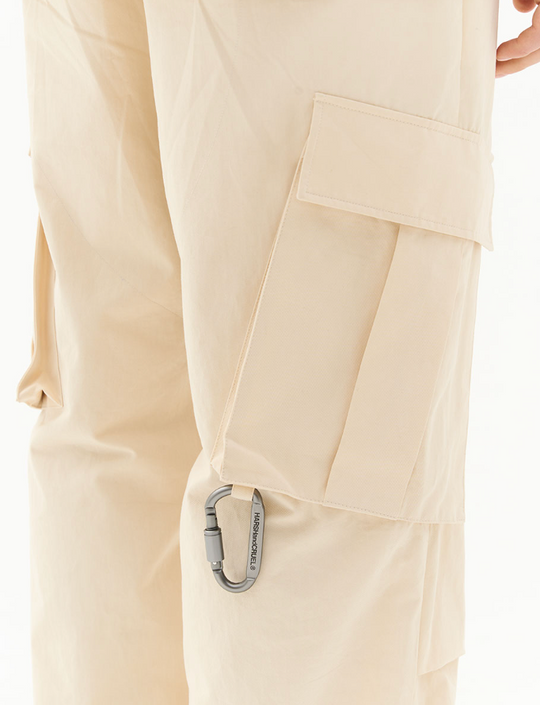 Harsh and Cruel Irregular Pleated Carabiner Loose Trousers