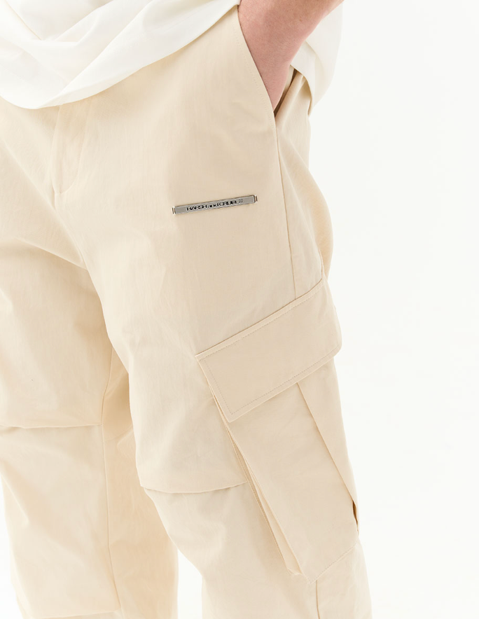 Harsh and Cruel Irregular Pleated Carabiner Loose Trousers