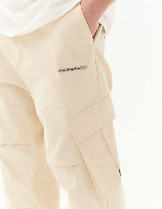 Harsh and Cruel Irregular Pleated Carabiner Loose Trousers