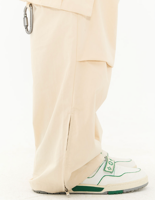 Harsh and Cruel Irregular Pleated Carabiner Loose Trousers