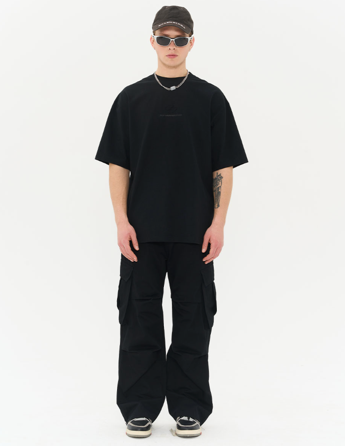 Harsh and Cruel Irregular Pleated Carabiner Loose Trousers