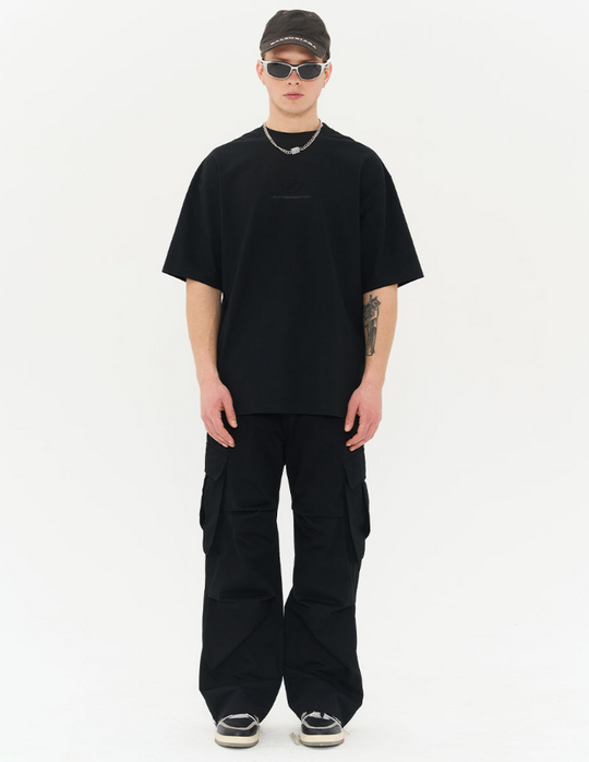 Harsh and Cruel Irregular Pleated Carabiner Loose Trousers