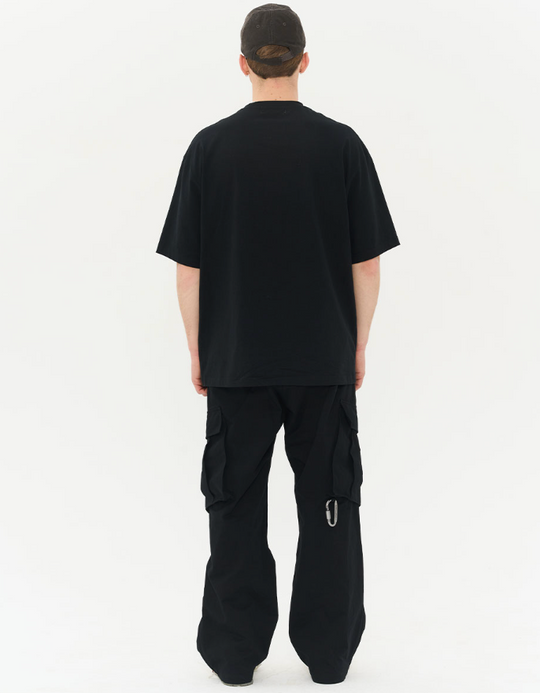 Harsh and Cruel Irregular Pleated Carabiner Loose Trousers