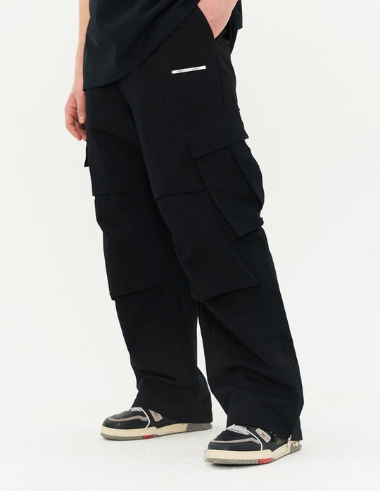 Harsh and Cruel Irregular Pleated Carabiner Loose Trousers