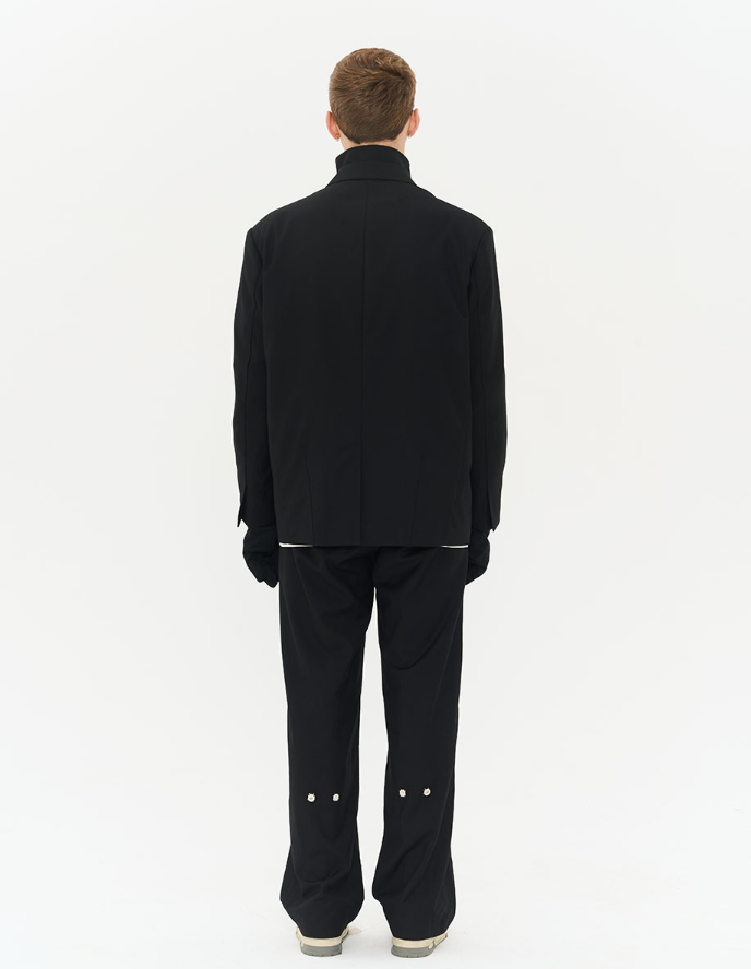 Harsh and Cruel Magnetic Buttons Stitching Loose Trousers