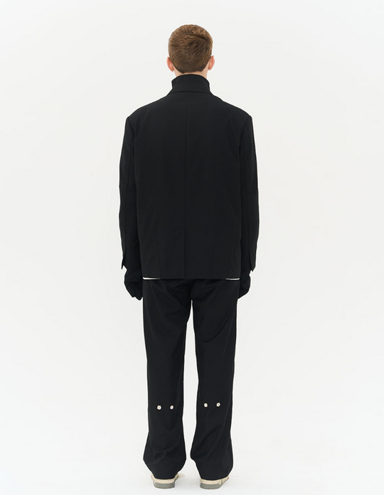 Harsh and Cruel Magnetic Buttons Stitching Loose Trousers