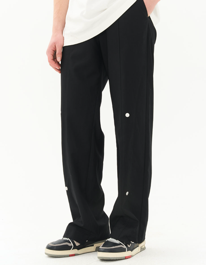 Harsh and Cruel Magnetic Buttons Stitching Loose Trousers