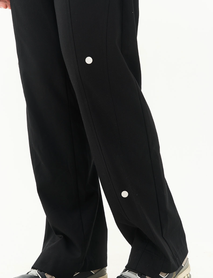 Harsh and Cruel Magnetic Buttons Stitching Loose Trousers