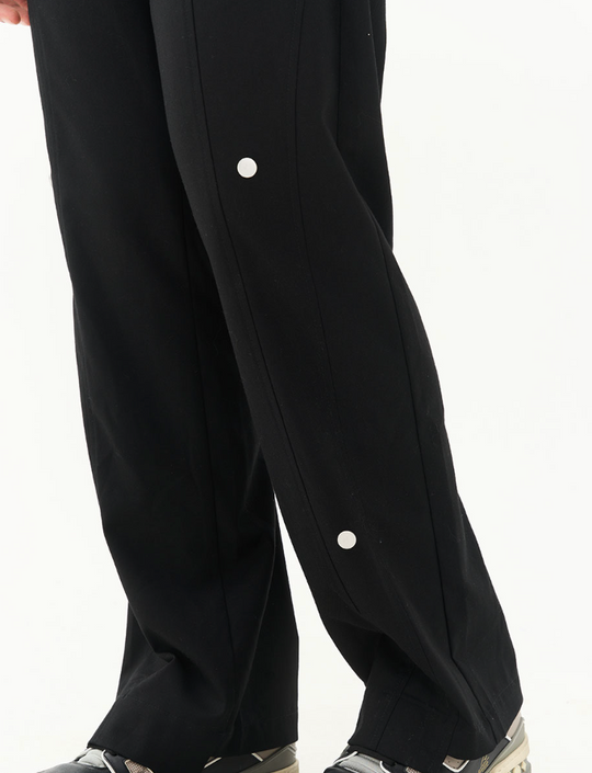 Harsh and Cruel Magnetic Buttons Stitching Loose Trousers