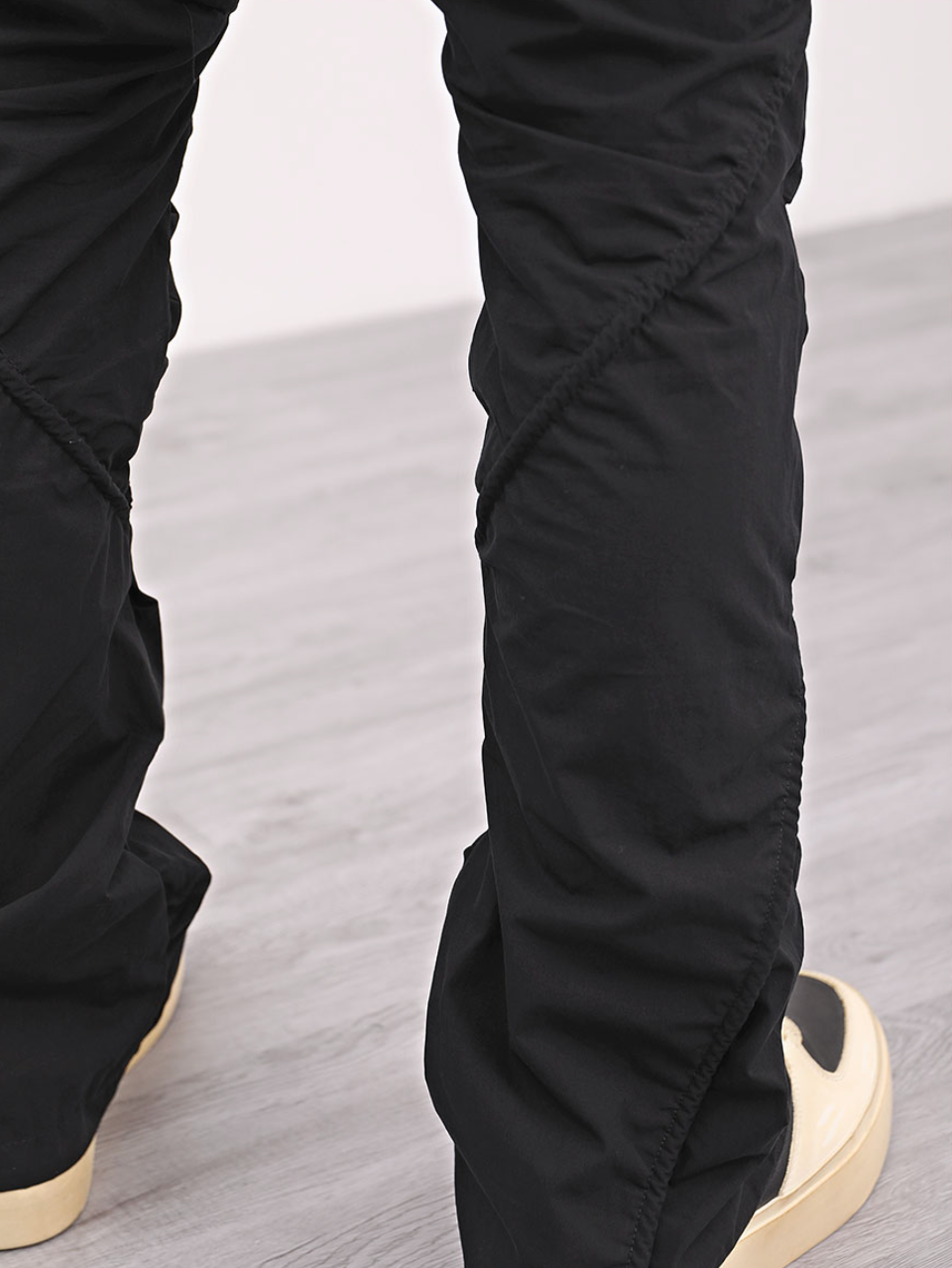 F3F Select Irregular Pleats Micro Flare Pants