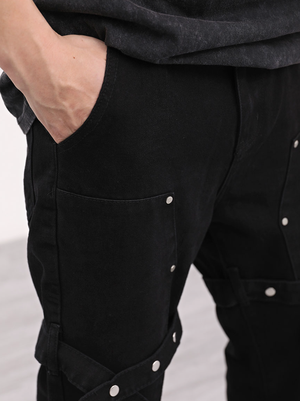 F3F Select Wash Old Rivets Stitching Micro Boot Denim Jeans