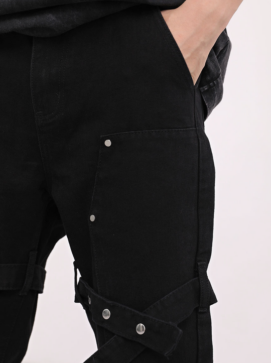 F3F Select Wash Old Rivets Stitching Micro Boot Denim Jeans