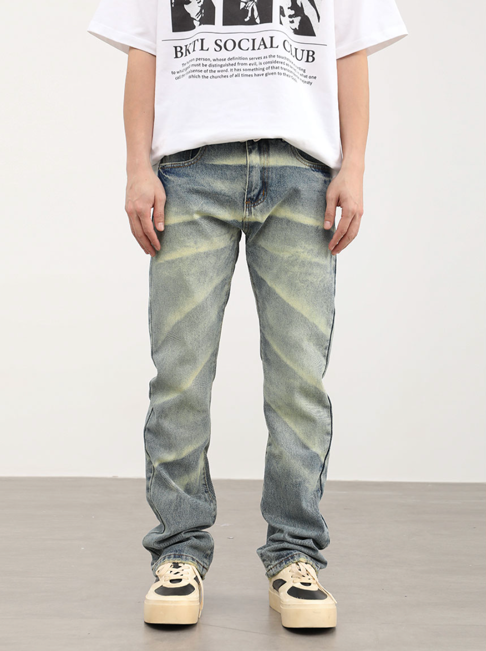 F3F Select Washed Old Micro Laden Denim Jeans