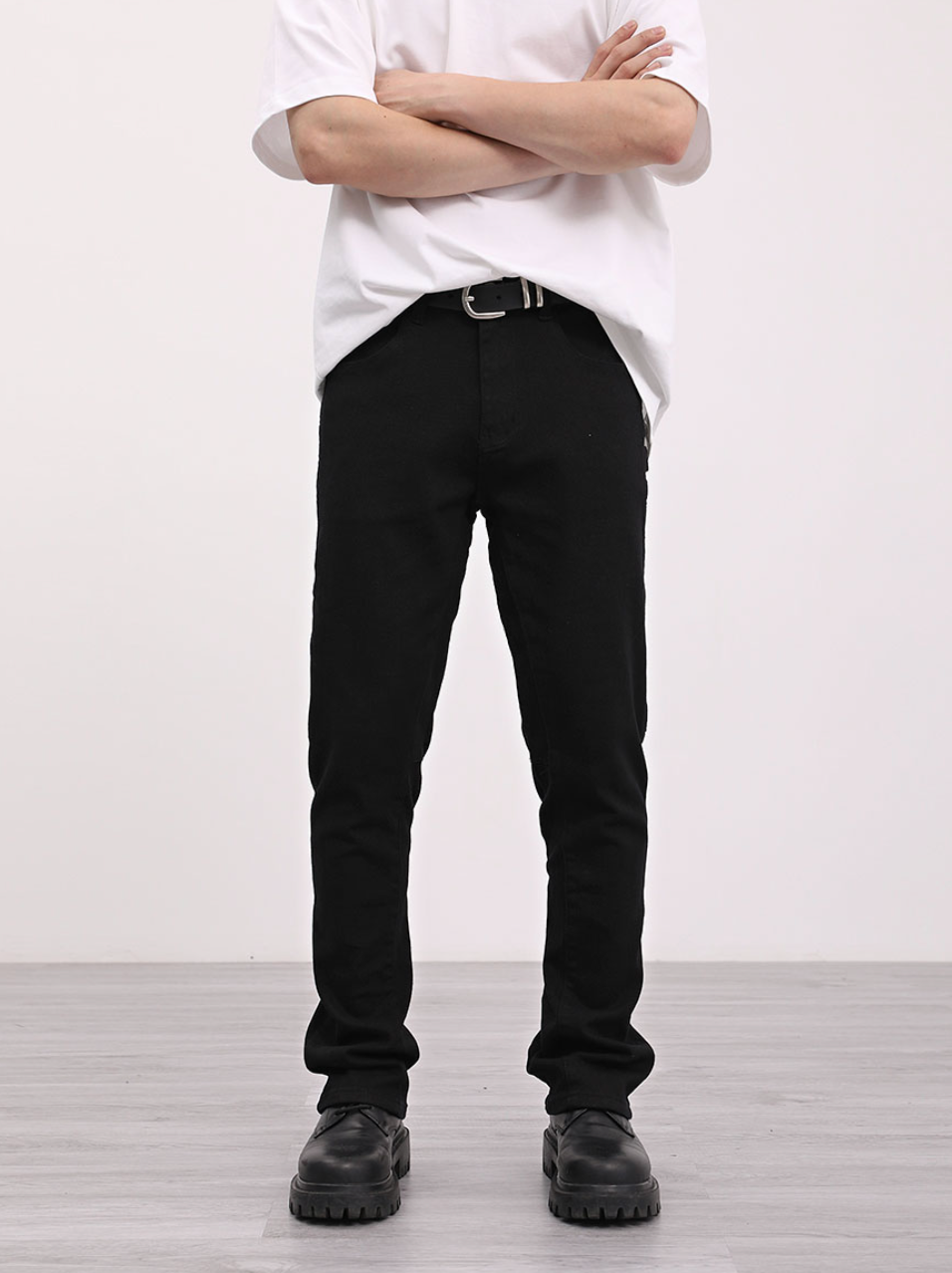 F3F Select Patchwork Leg Button Adjustment Micro Flare Denim Jeans