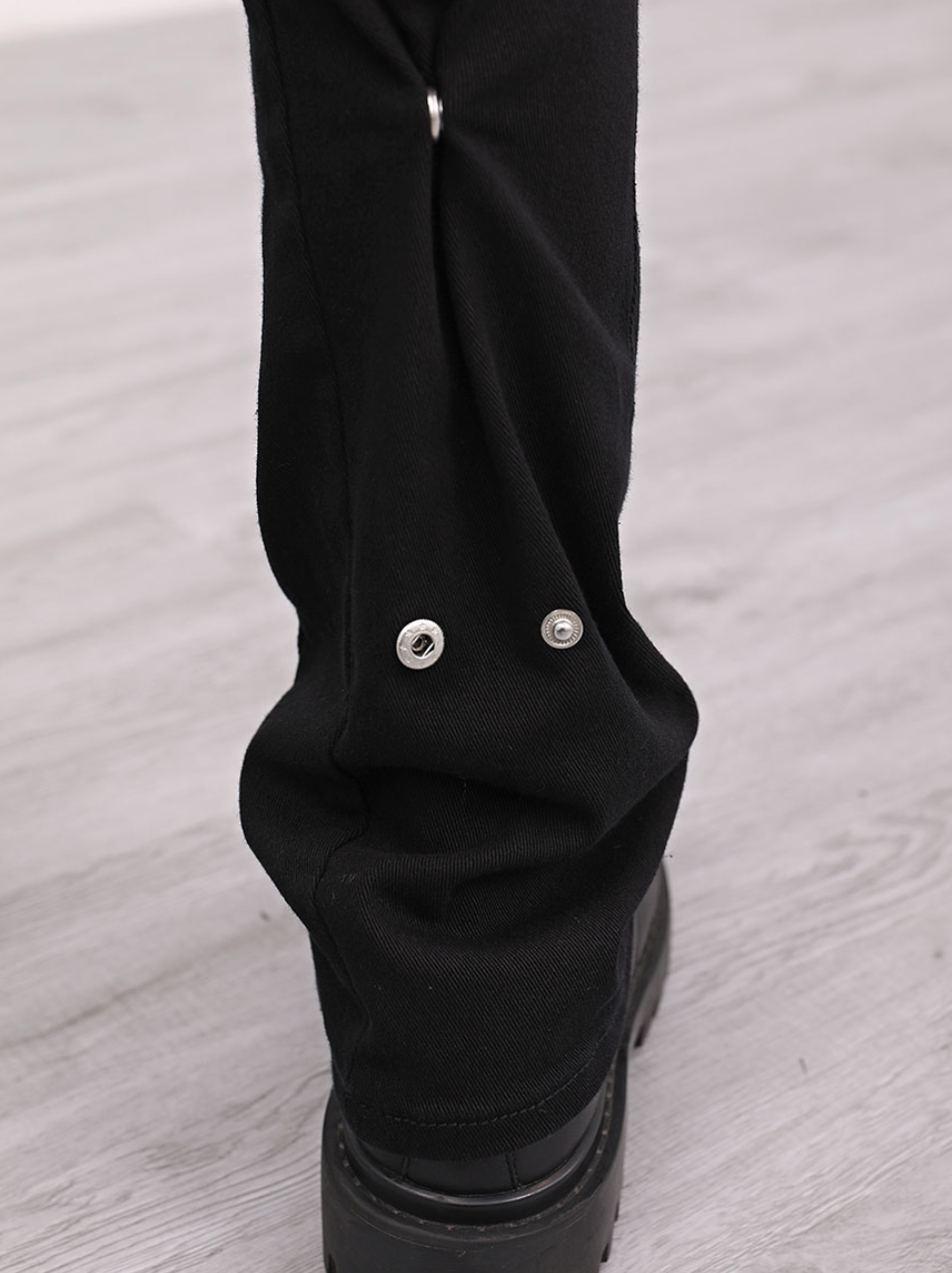F3F Select Patchwork Leg Button Adjustment Micro Flare Denim Jeans