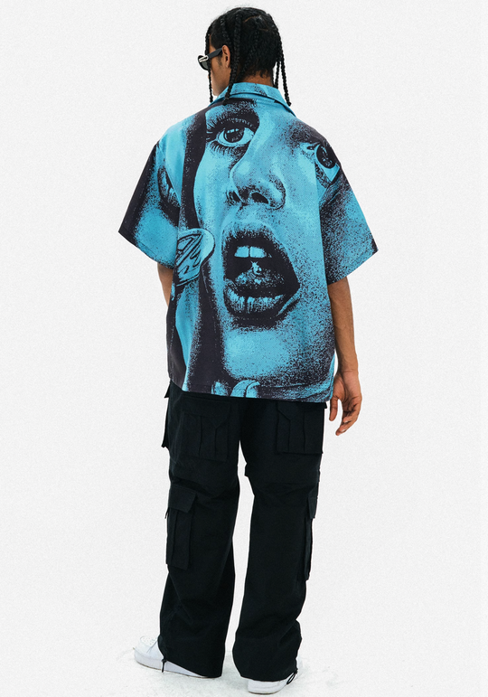 ANTIDOTE Portrait Print Short Sleeve Shirt