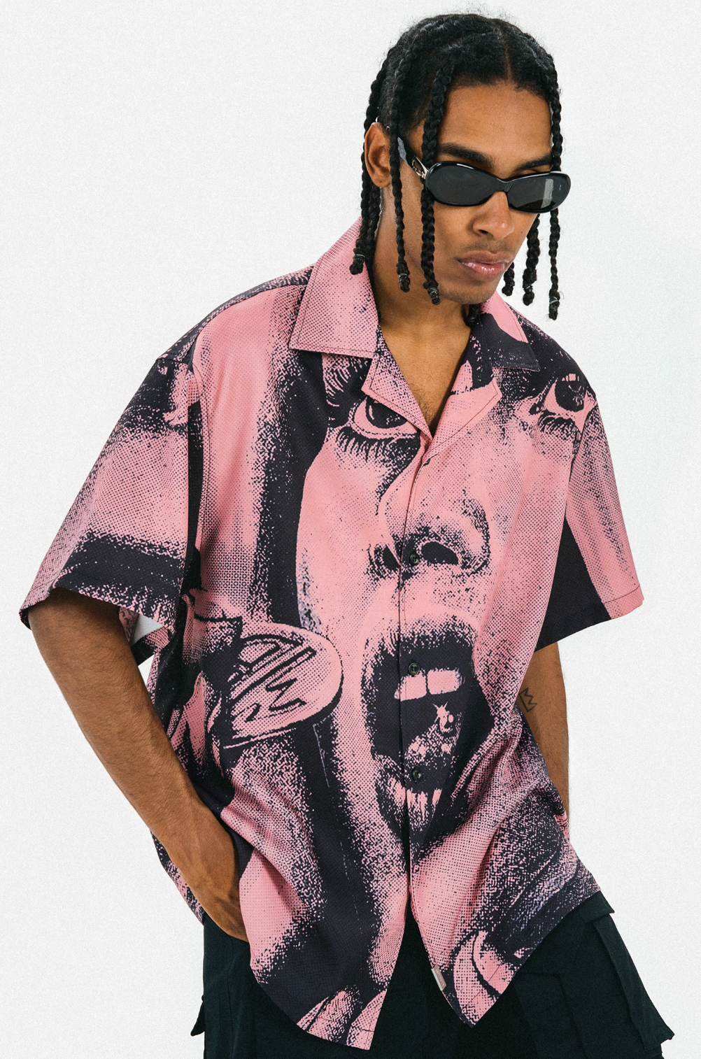 ANTIDOTE Portrait Print Short Sleeve Shirt