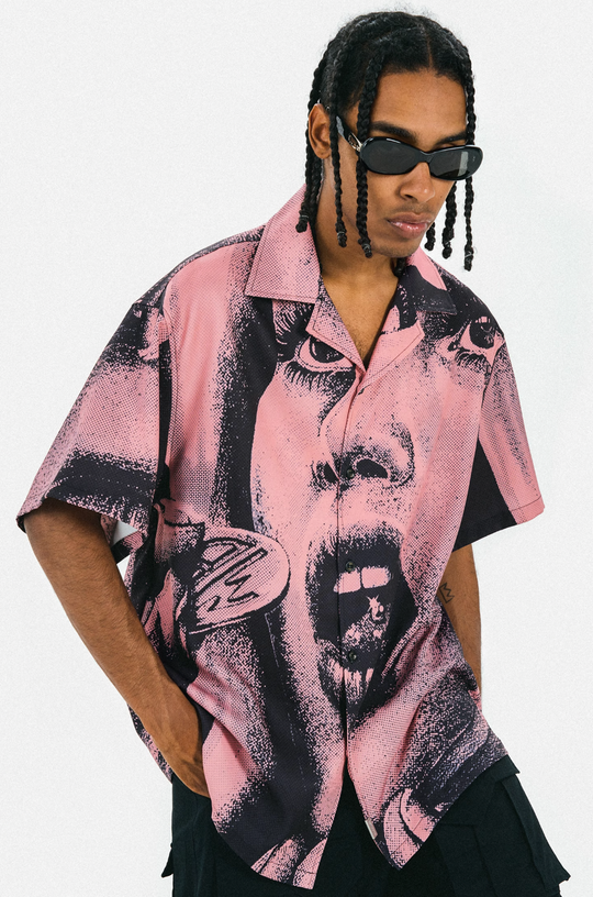ANTIDOTE Portrait Print Short Sleeve Shirt