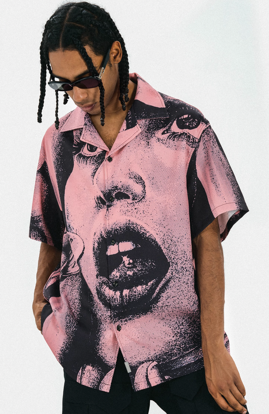 ANTIDOTE Portrait Print Short Sleeve Shirt