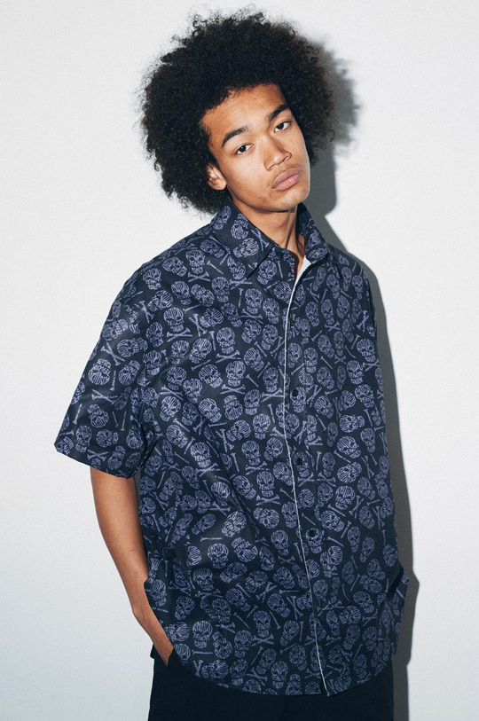 ANTIDOTE Skull Print Short Sleeve Shirt