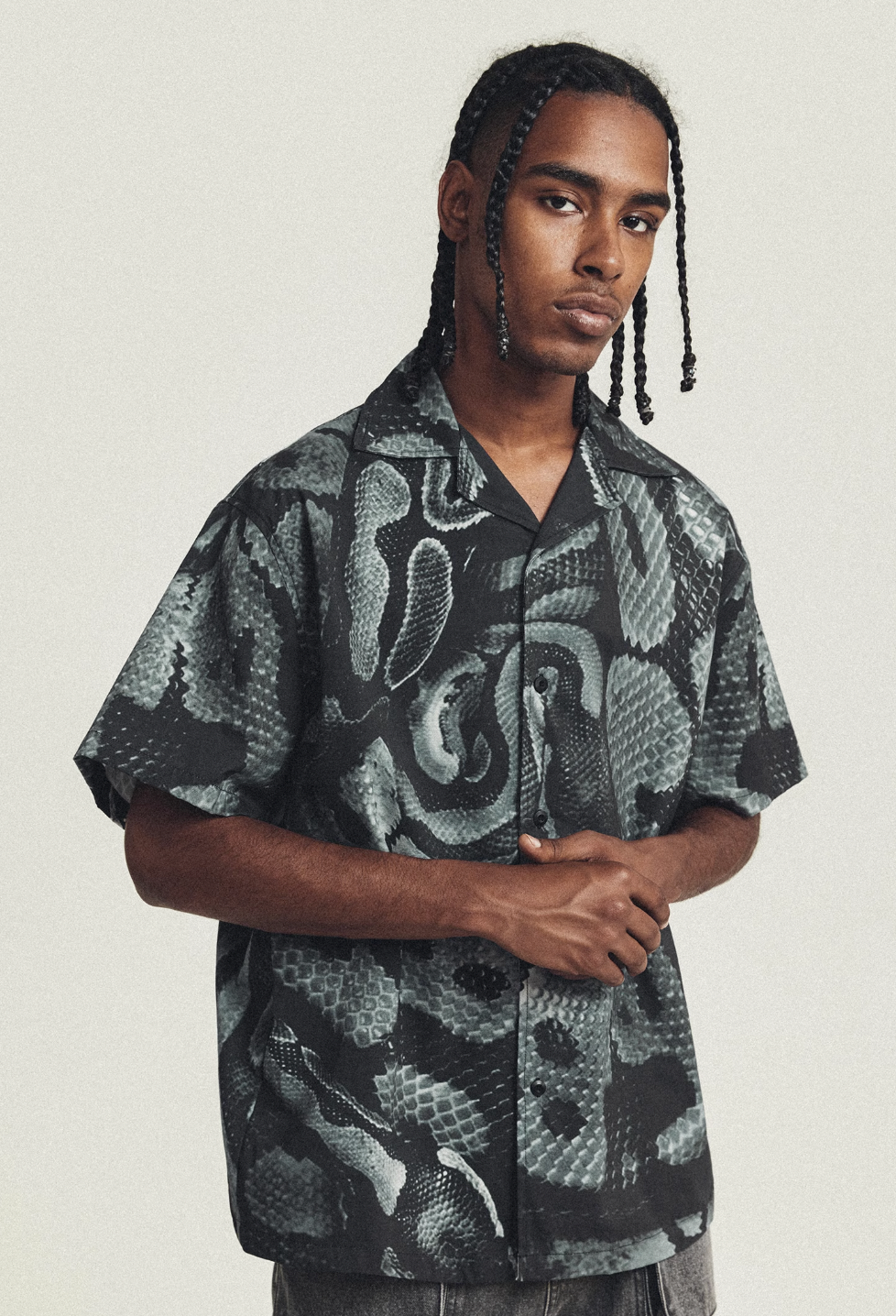 ANTIDOTE Python Print Short Sleeve Shirt
