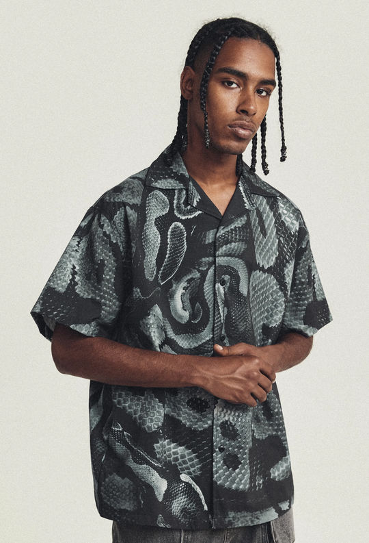 ANTIDOTE Python Print Short Sleeve Shirt
