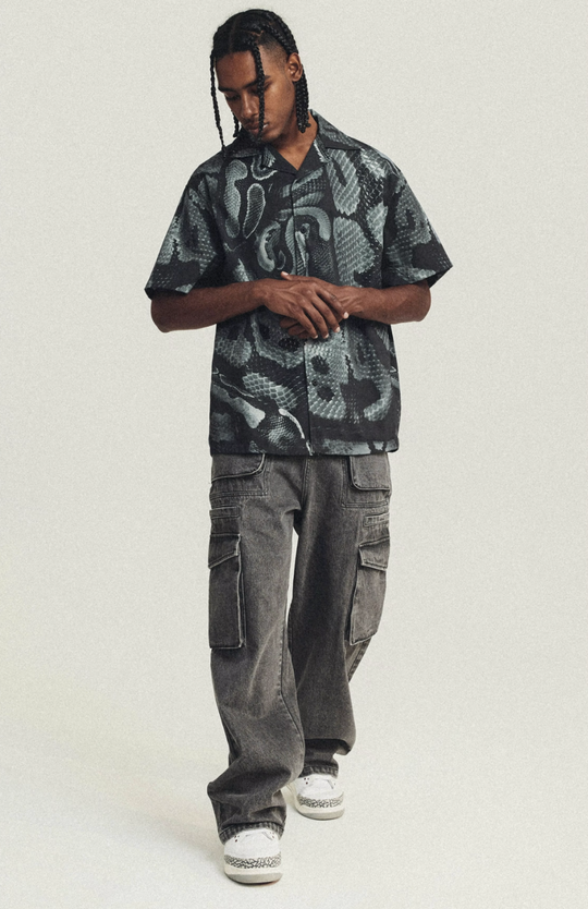ANTIDOTE Python Print Short Sleeve Shirt