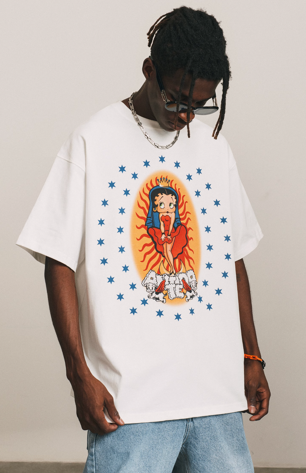 ANTIDOTE Cartoon Pattern Print Tee