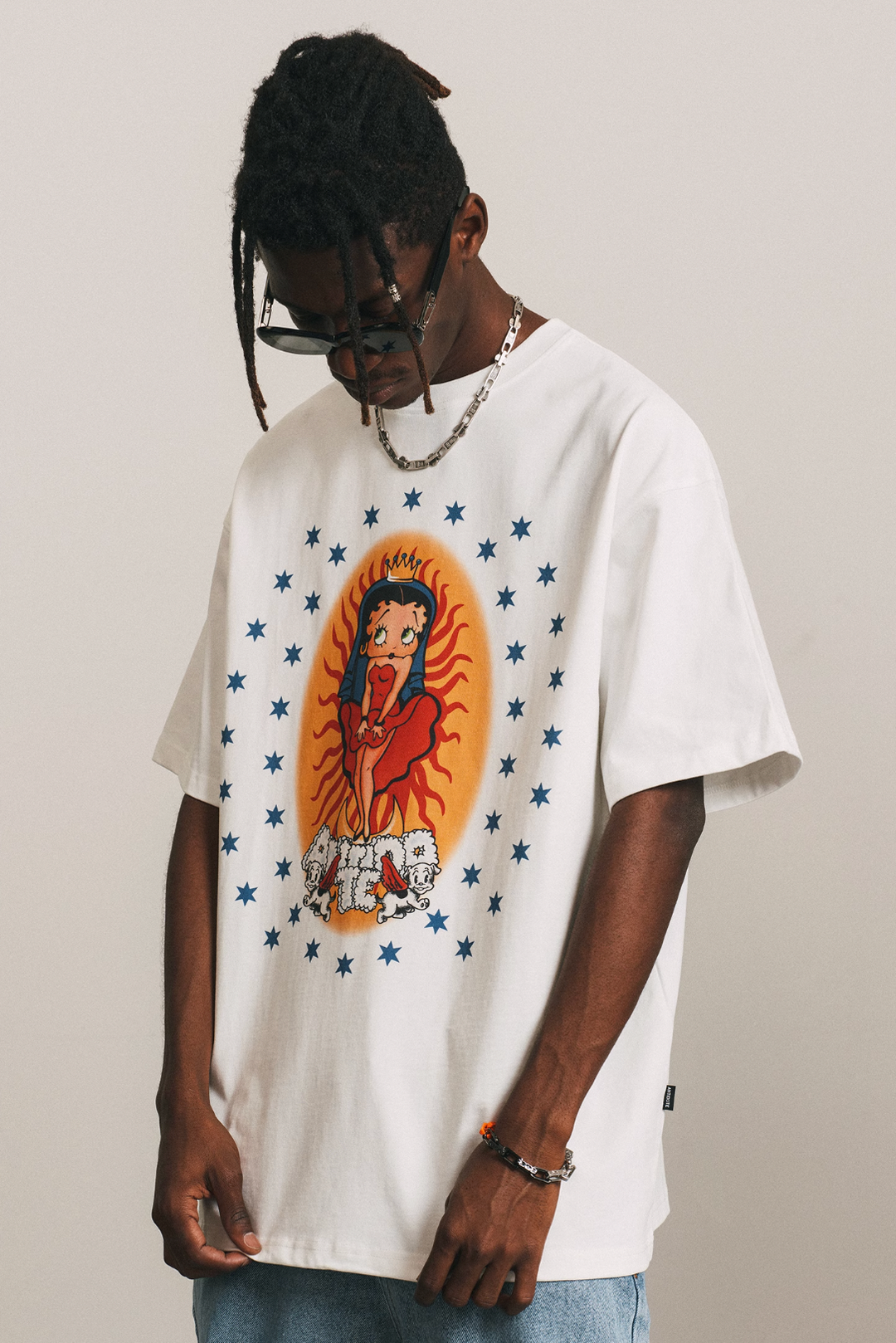 ANTIDOTE Cartoon Pattern Print Tee