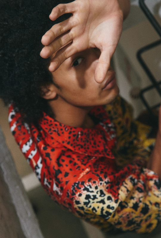 ANTIDOTE  Hawaiian Flower Short Sleeved Cuban Shirt