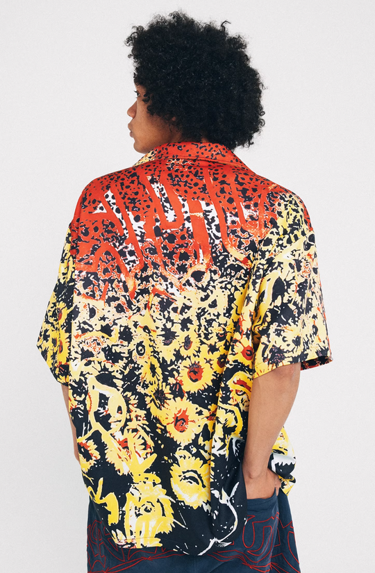 ANTIDOTE  Hawaiian Flower Short Sleeved Cuban Shirt