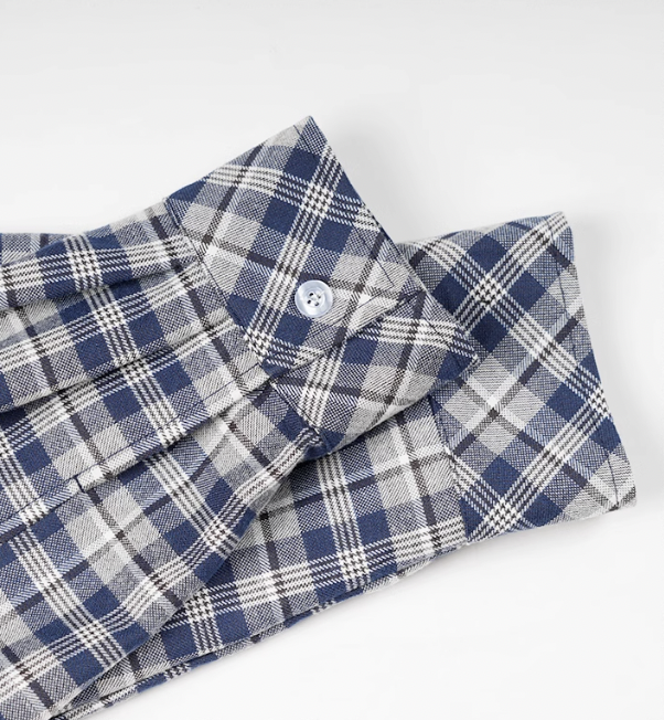 ANTIDOTE Patchwork Hooded Plaid Shirt Jacket