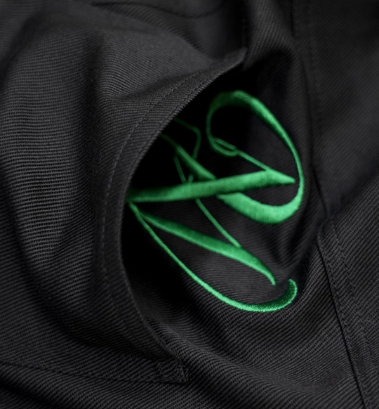 ANTIDOTE Green 3D Embroidered Pants