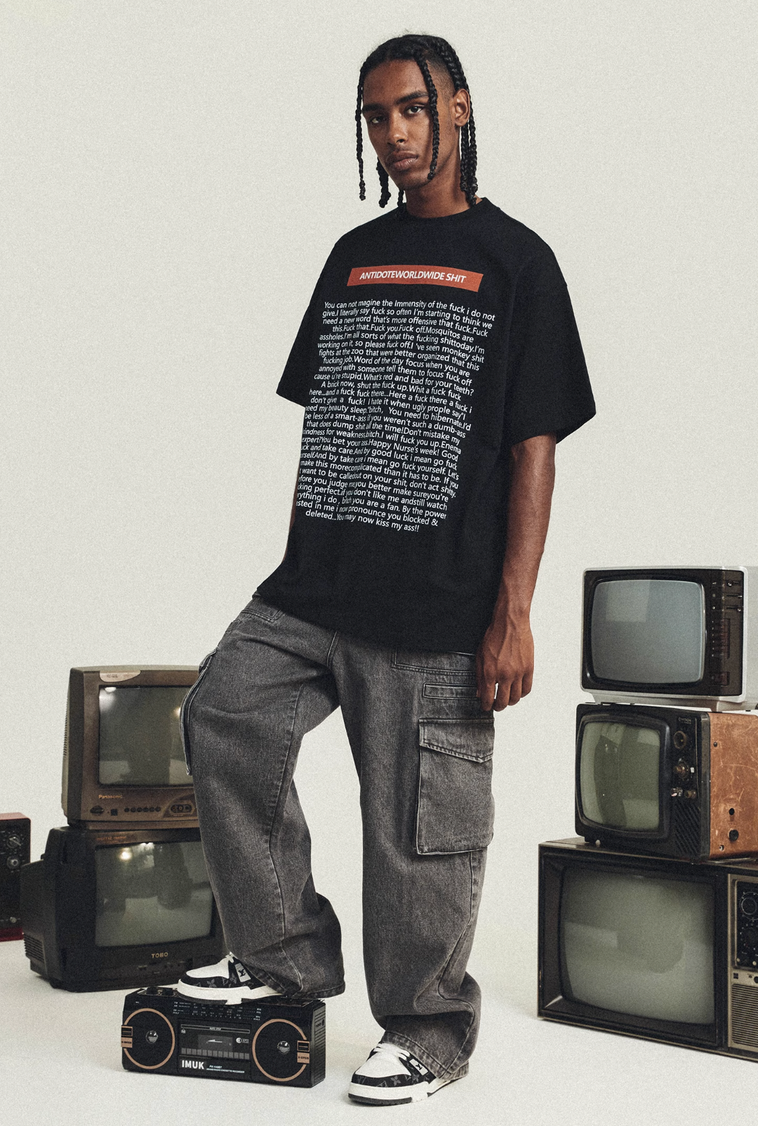 ANTIDOTE Multi Pocket Washed Jeans